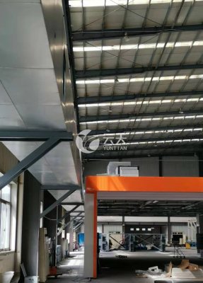 導軌移動式噴漆房廢氣收集滑軌風管系統(tǒng)